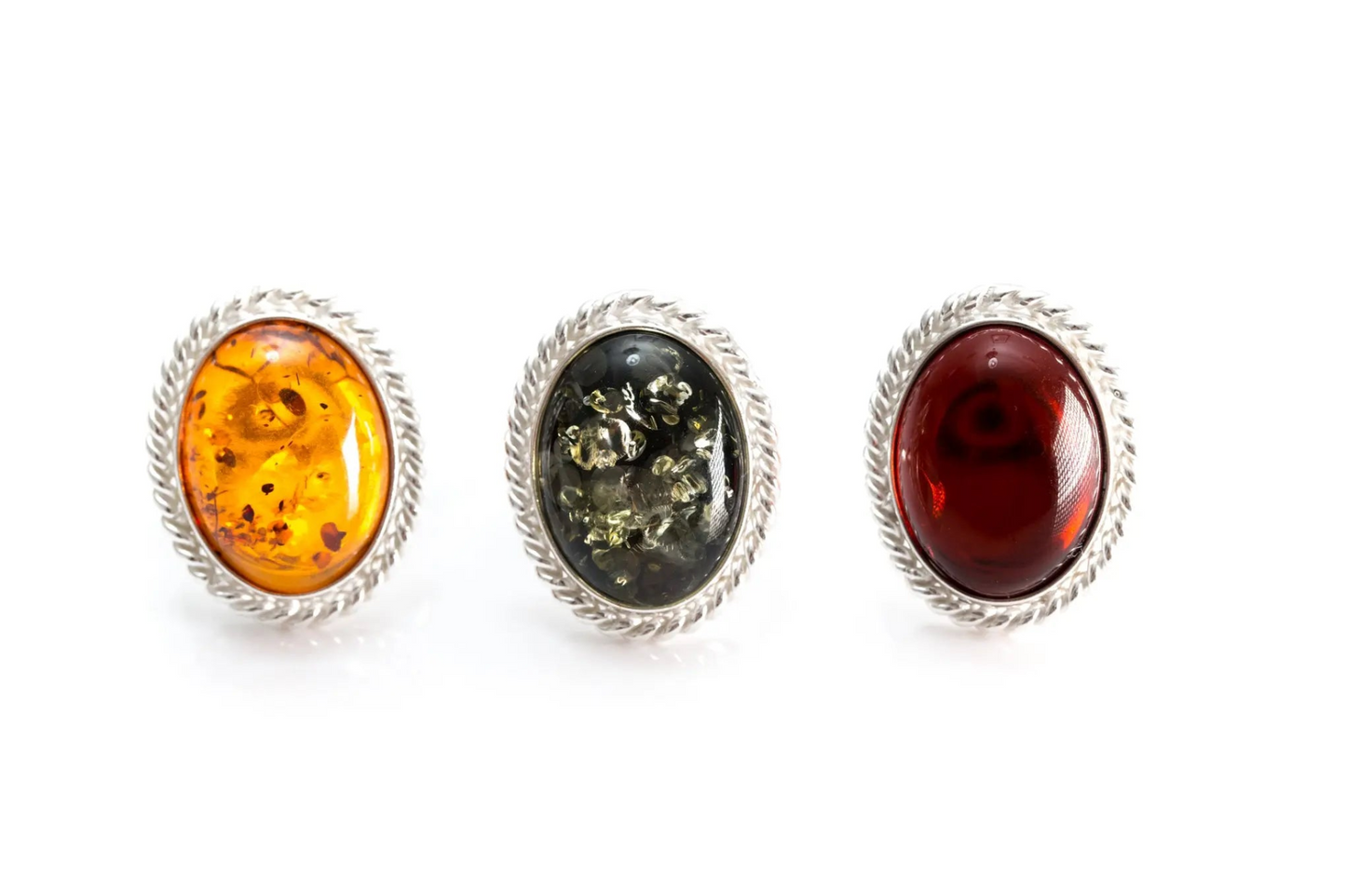 Quintessence Statement Ring – Green Amber Elegance