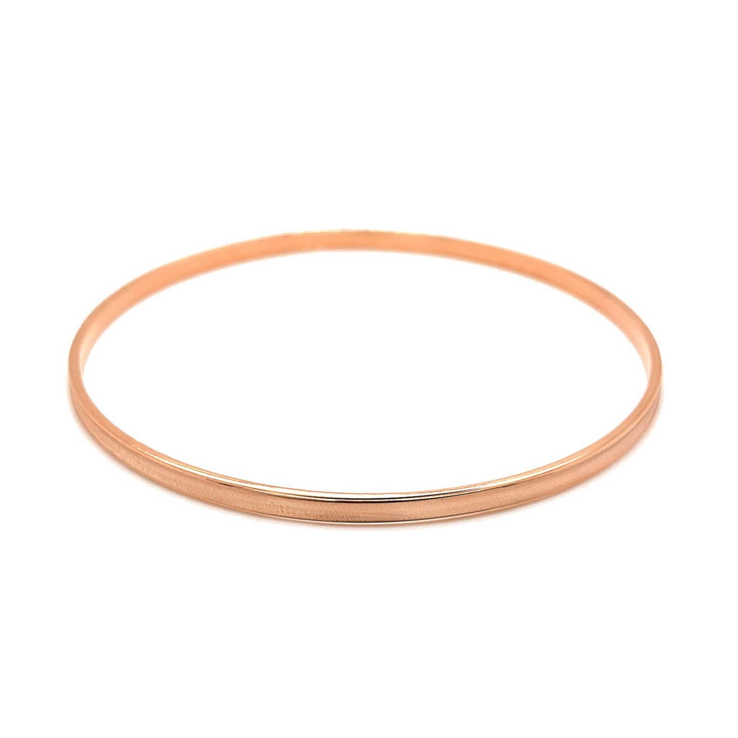 14k Rose Gold Concave Motif Thin  Stackable Bangle