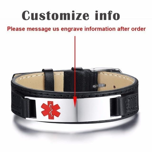 Personalized Medical ID Bracelet for Men